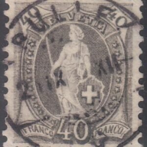 Switzerland 84C (SBK 69C) Used XF 11 1/2 x 11, Control Mark I - Rare So Nice!