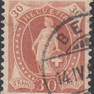 Switzerland 95A (SBK 68E) Used XF Beautiful!