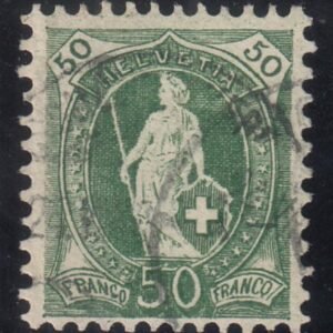 Switzerland 96 (SBK 74D) Used F-VF 11 1/2 x 11 Green