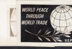 US 1129 4 Large Sized Photo Essays VF, Approved Design World Peace Through Trade