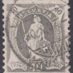 Switzerland 108a (SBK 89H) Used F-VF 40L Type II 11 1/2 x 11, White, Wmk Scarce!