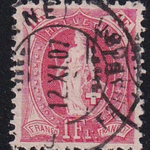 Switzerland 110a (SBK 91C) Used XF 11 1/2 x 12, White, Wmk Rare So Nice