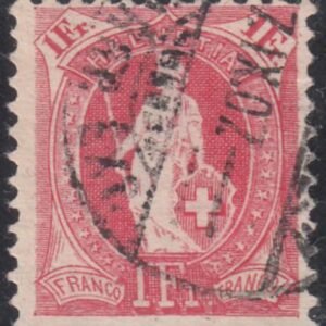 Switzerland 110a (SBK 91C) Used F-VF 11 1/2 x 12, White, Wmk