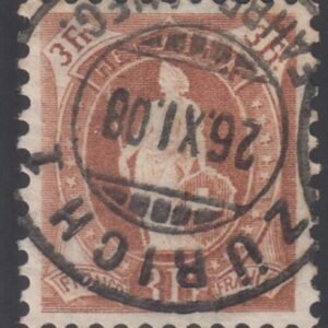 Switzerland 125 (SBK 100B) Used XF Beautiful! 11 1/2 x 11, Granite