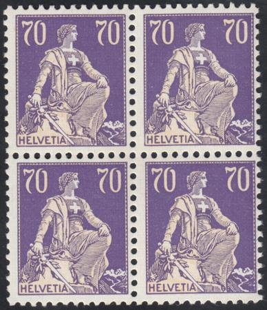 INV-23097x5_7347acc7-9268-47c9-8822-d3ef4c71af50 Switzerland 135a/144a Mint NH VF Scarce Complete Set Of Blocks