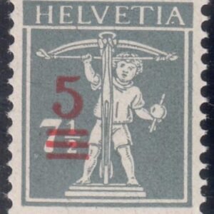 Switzerland 195C (SBK 148 III) Mint NH F-VF Ovpt. On Rare Type III Marchand Cert. One Of The Best Rarities Of Swiss Philately