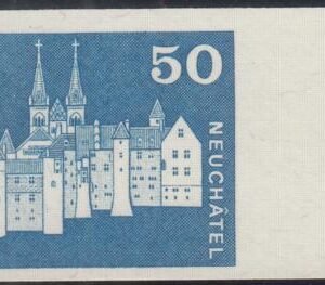 Switzerland 445 (SBK 417U) Mint NH VF Imperf with Right Margin, Zumstein Cert. From The 1/2 Sheet It Came From
