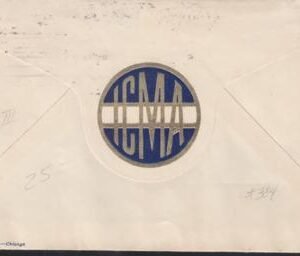 US 384 FDCS Shermack III VF Stamp + Cover, Chicago March 1912, Men's Travel Org. Window Env., Multicolored On Reverse.