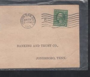 US 408 FDCS Shermack Type III VF Stamp + Card, NY June 27, 1913 On Bank Card