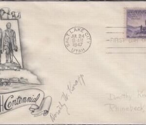 US 950 FDC Fleetwood/Knapp Printed Cachet FDC Addressed To Dorothy Knapp Rhinebeck. Autographed Dorothy Knapp. Ex Wally Knapp. Unique!