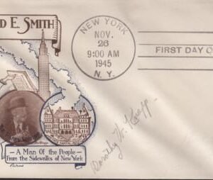 US 937 FDC Fleetwood/Knapp Printed Cachet Unaddressed FDC. Autographed By Dorothy Knapp. Ex Wally Knapp. Unique!