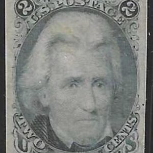 US 73TCb. Essays and Proofs VF Mint Rare Dull Chalkey Blue Trial Color Proof, Slight Stain in head