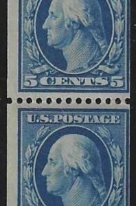 US 351 Classic To Modern F Mint Pair, Just Clears At Right - APS Cert