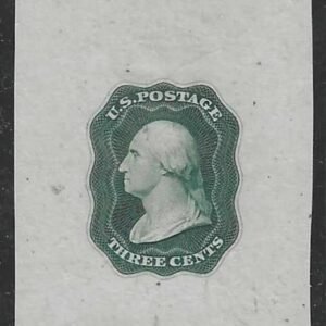 US 11E12b Essays and Proofs XF Mint 1851 Essay by Danforth, Bald + Co, Phila, In Green - Lovely