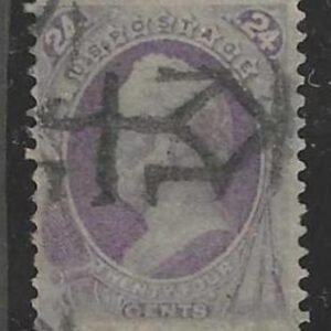 US 153 Fancy Cancel F-VF Used Sharp Unusual Fancy Cancel Reperfed At Right