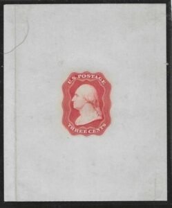 US 11E12d Essays and Proofs XF Mint Die Essay in Scarlet on Glazed Paper 64x77m - Beautiful!