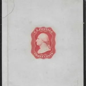 US 11E12d Essays and Proofs XF Mint Die Essay in Scarlet on Glazed Paper 64x77m - Beautiful!