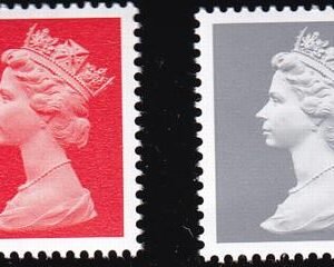 Great Britain 1997 XF NH Machin Essays By Courvoisier In Red-Orange & Grey