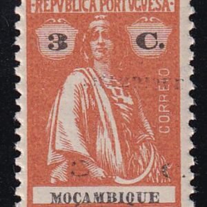 Mozambique 172a Mint NH F-VF Denominction + Country Doubled, 2nd Light 1/2" Higher - Unpriced In Scott