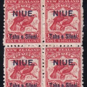 Niue 13a Mint LH VF-XF Block Scarlet Shade, Block Of 4