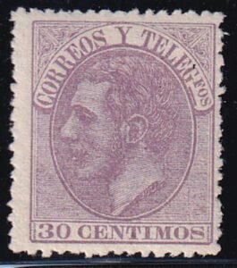 Spain 253 Mint LH F-VF 1882 Key Value - Very Fresh!