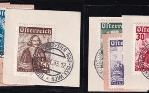 Austria B112-17 Used VF Used Set On Piece Full Commem Cancel