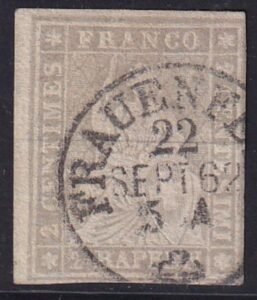 Switzerland 35 Used VF 4 Frame Lines S-O-N "Frauenfeld 22 Sept 62" COS