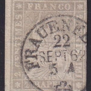 Switzerland 35 Used VF 4 Frame Lines S-O-N "Frauenfeld 22 Sept 62" COS