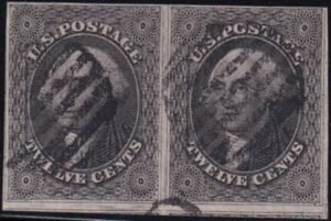 US 17 Used F-VF Horiz. Pain - 4 Margins, Into Frame Line At Top