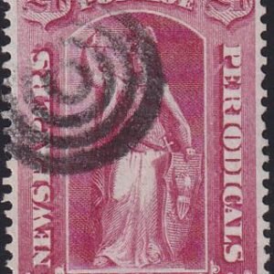 US PR17 Newspaper Used VF-XF Exceptional! Black Target Handstamp Cancel Deep Rich Color!
