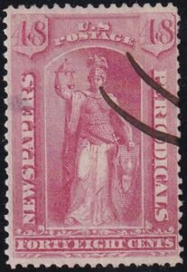 US PR19 Newspaper Used F Pen Cancel As Priced - Small Thin