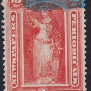 US PR25 Newspaper Stamps Used F+ Blue Brush Cancel