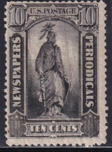 US PR62 Newspaper Stamps Mint H F Crackly OG, Gum Crease