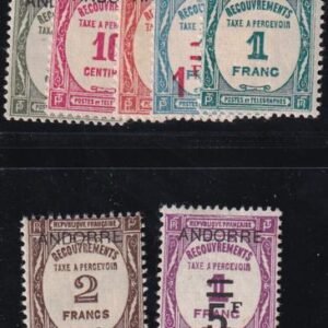 French Andorra J9-15 Complete Set H AVE-F-VF