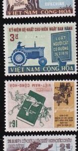 Vietnam  1971 Farmers Law Issue 389-91 + 389a NH - 1970 Date Error On 2pi