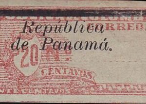 Panama F17 F-VF NH 1903 - 04 Registration stamp of Colombia overprint