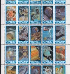 US 345 Trust Territories Marshall Islands NH VF Milestones In Space Unfolded