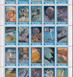 US 345 Trust Territories Marshall Islands NH VF Milestones In Space Folded