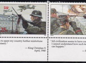 US 246-47(W5) Trust Territories Marshall Islands WWII Anniversaries NH VF Invas. Norway & Denmark