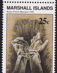 US 348(W6) Trust Territories Marshall Islands WWII Anniversaries NH VF Katyn Forest