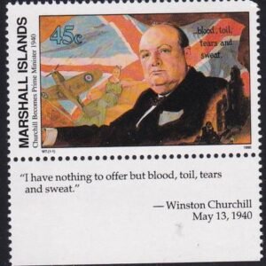 US 251(W7) Trust Territories Marshall Islands WWII Anniversaries NH VF Churchill