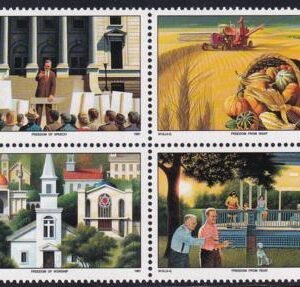 US 271-74(W18) Trust Territories Marshall Islands WWII Anniversaries NH VF Four Freedoms