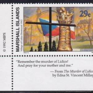US 316(W44) Trust Territories Marshall Islands WWII Anniversaries NH VF Lidice Destroyed