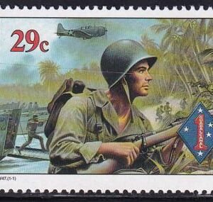 US 320(W47) Trust Territories Marshall Islands WWII Anniversaries NH VF Marines On Guadalcanal