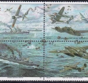 US 331-34(W57) Trust Territories Marshall Islands WWII Anniversaries NH VF Battle Of Bismarck Sea
