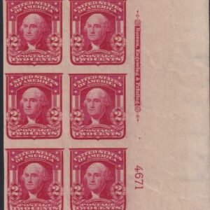 US 320a Bureau and Regular Issues Mint NH VF-XF Type II Lake Wide Right Side Plate Block - Rare!