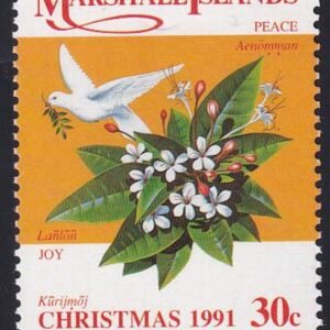 US 412 Trust Territories Marshall Islands NH VF Chrismas Peace Dove