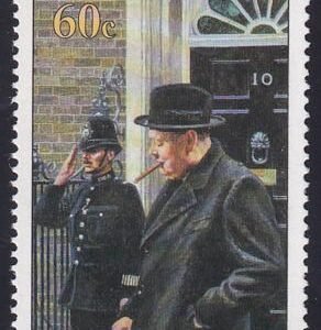 US 519W98) Trust Territories Marshall Islands WWII Anniversaries NH VF Churchill's Resignation