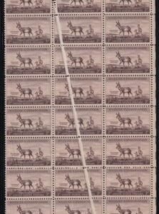 US 1078 Mint NH VF-XF Block Of 30, Pre-Printing Paperfold