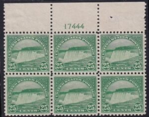 US 568 Modern Mint LH XF Top Plate Block Of 6 - Very Fresh